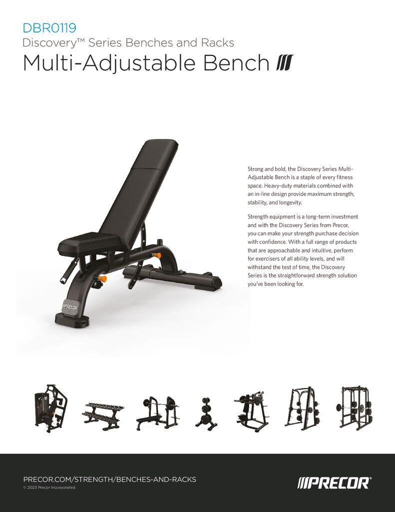 SS DBR0119 Multi-Adjustable Bench NA 8.5x11
